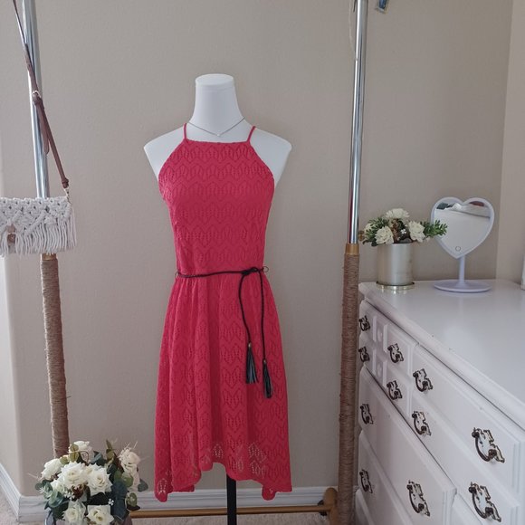 WOMEN'S CUFF DRESS/MEDIUM SIZE (7/9) / CORAL COLOR / NOBOUNDARIES BRAND - Picture 12 of 12